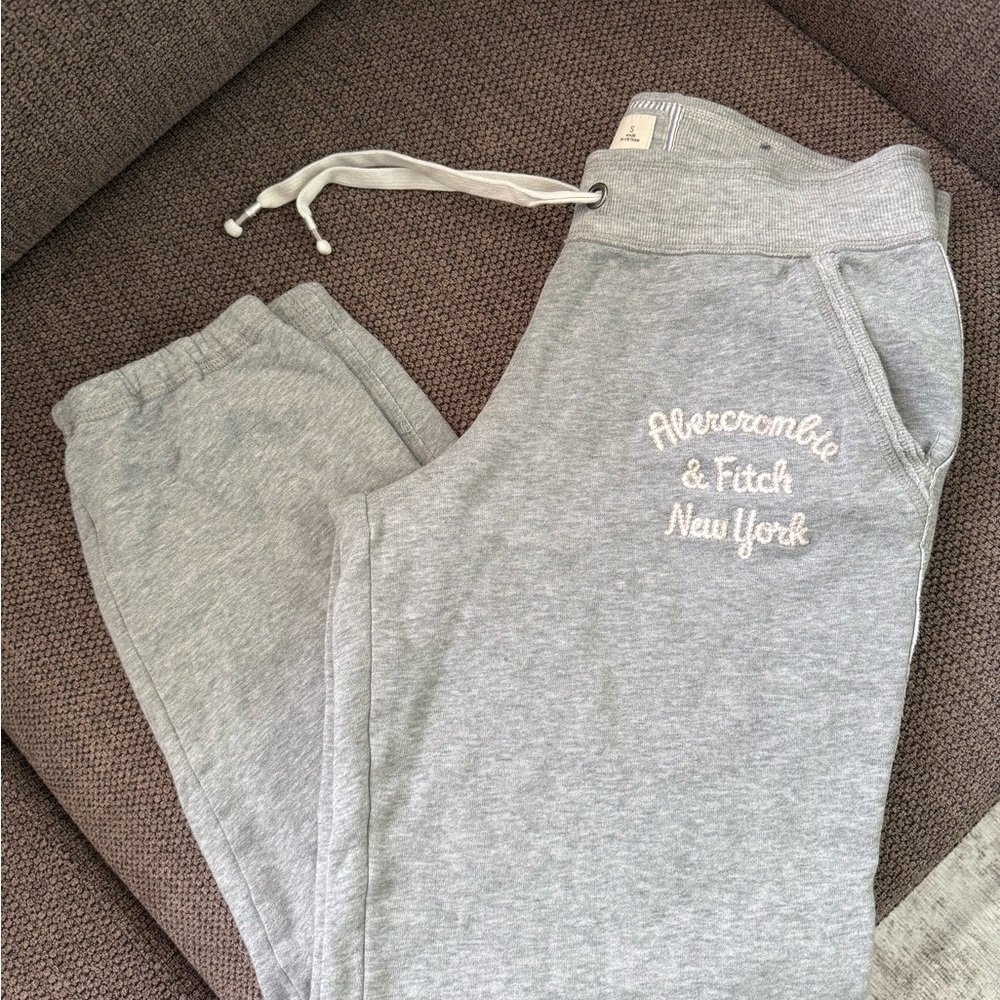Y2K Vintage Abercrombie & Fitch Light Gray Joggers